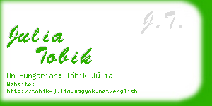 julia tobik business card